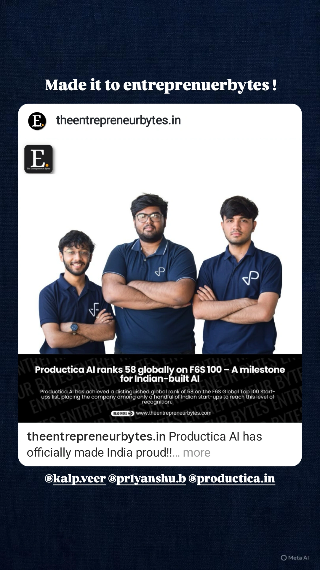 Productica F6s Story