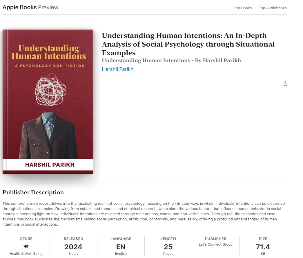 Understanding Human Intentions Apple